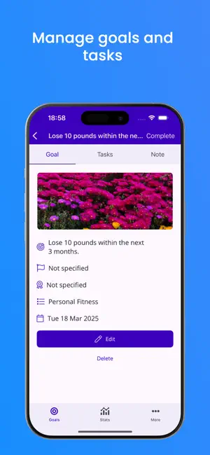 Doer: simple goal planner screenshot 2