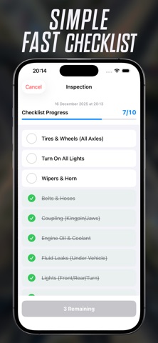 PTI Checklist: DOT Inspection Screenshot 2 of 4