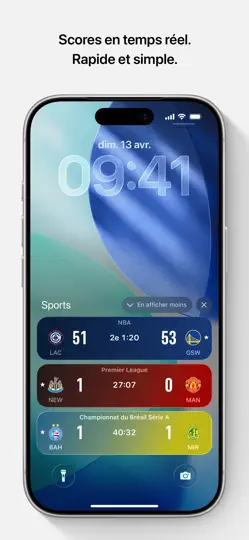 Capture d'écran de Apple Sports sur iPhone 1