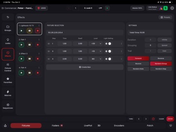 Blackout Lighting Console iPad screenshot