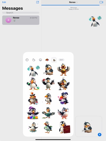 Alchemist Puffin Stickers iPad screenshot