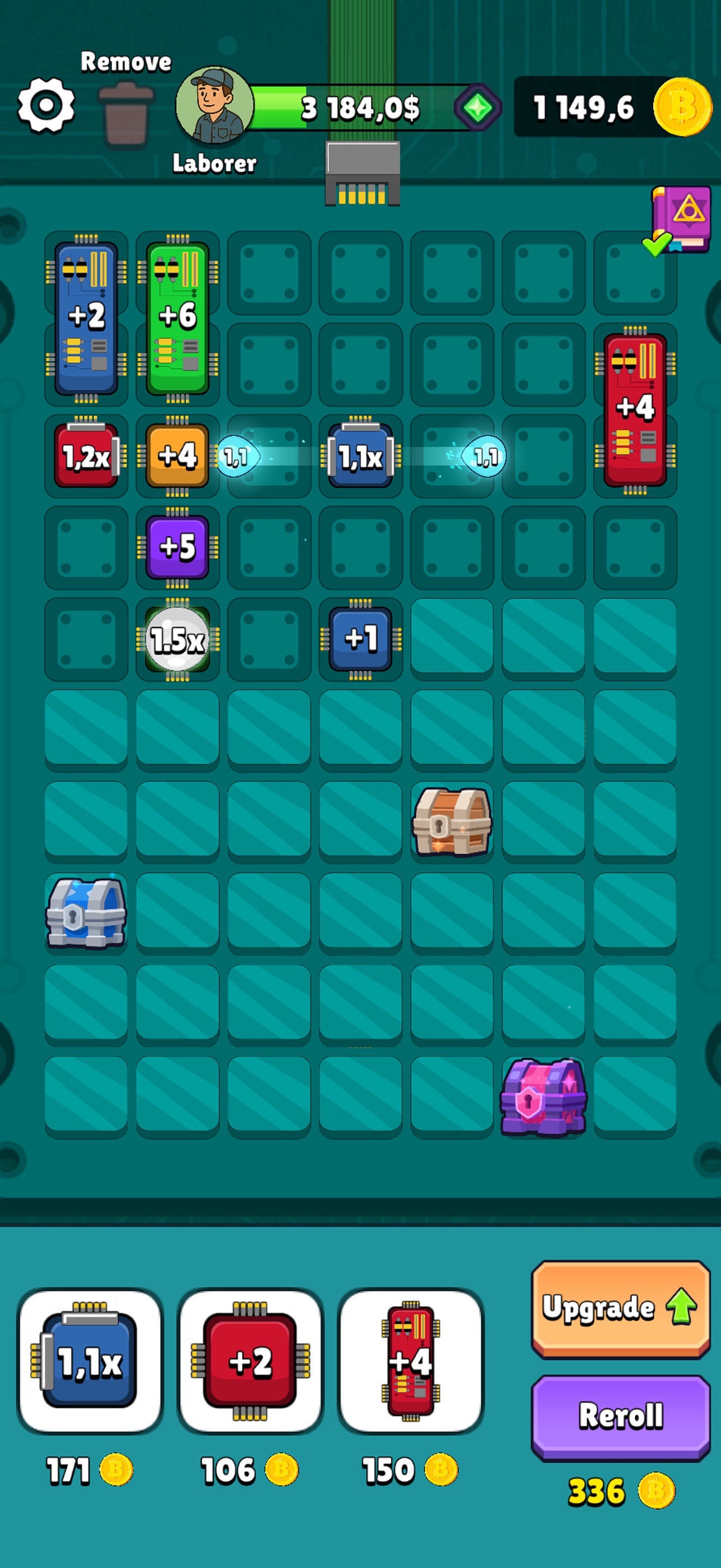 Screenshot 1 of BitСoiner - Merge Chips