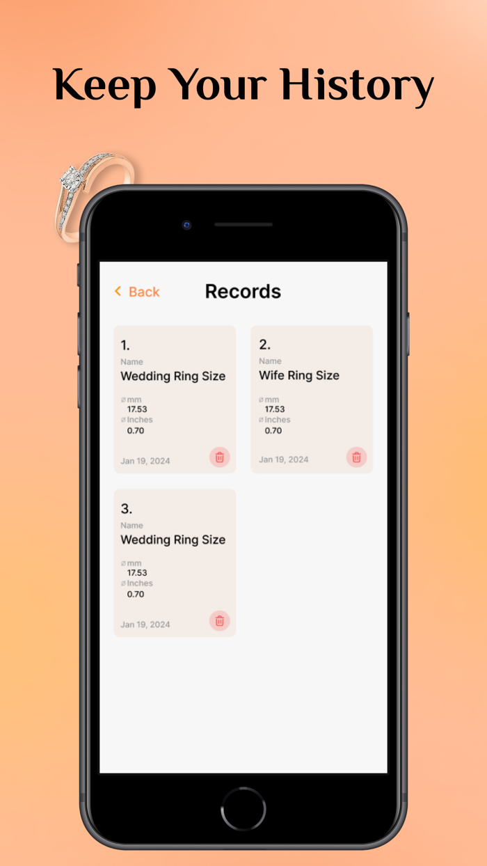 Ring Sizer - Measure Ring Size