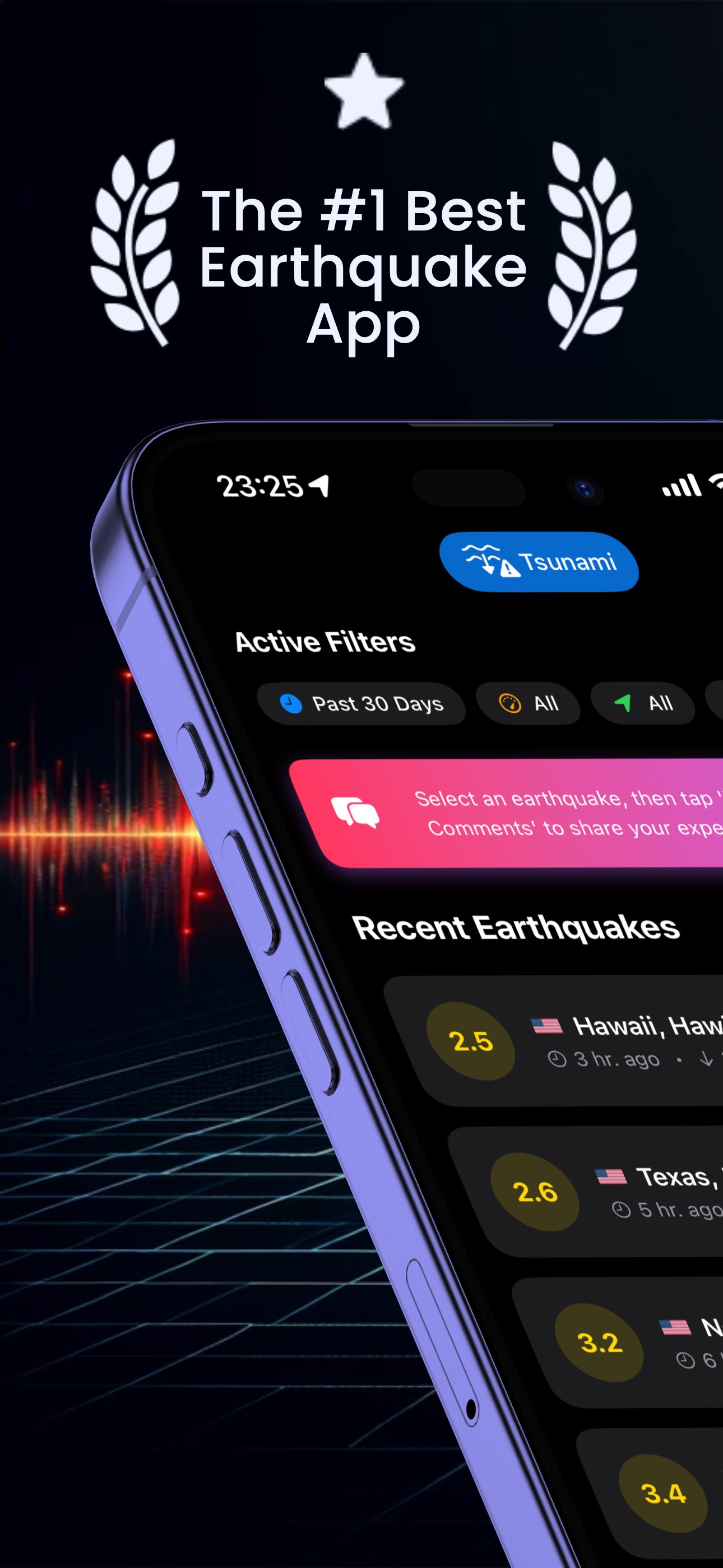 My Earthquake Alerts Feed Map