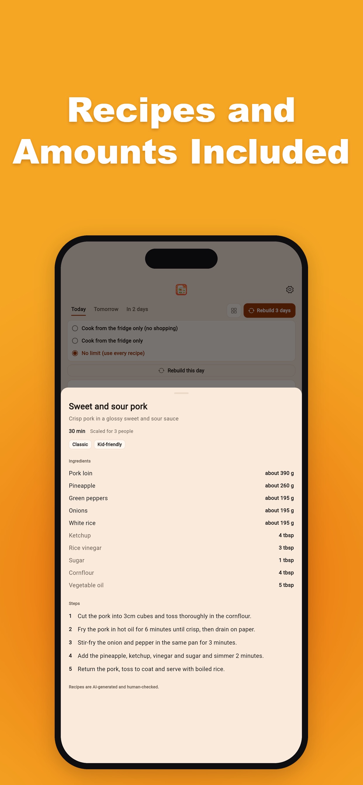 Screenshot 2 of FridgePlan: Weekly Meal Plan