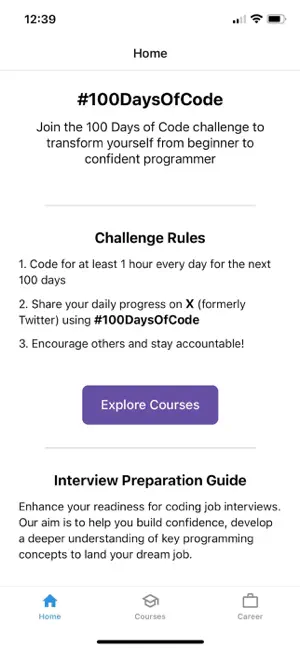 100DaysOfCode screenshot 1