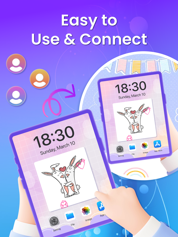 Drawing Together on Lockscreen iPad screenshot 5 - Social Networking app