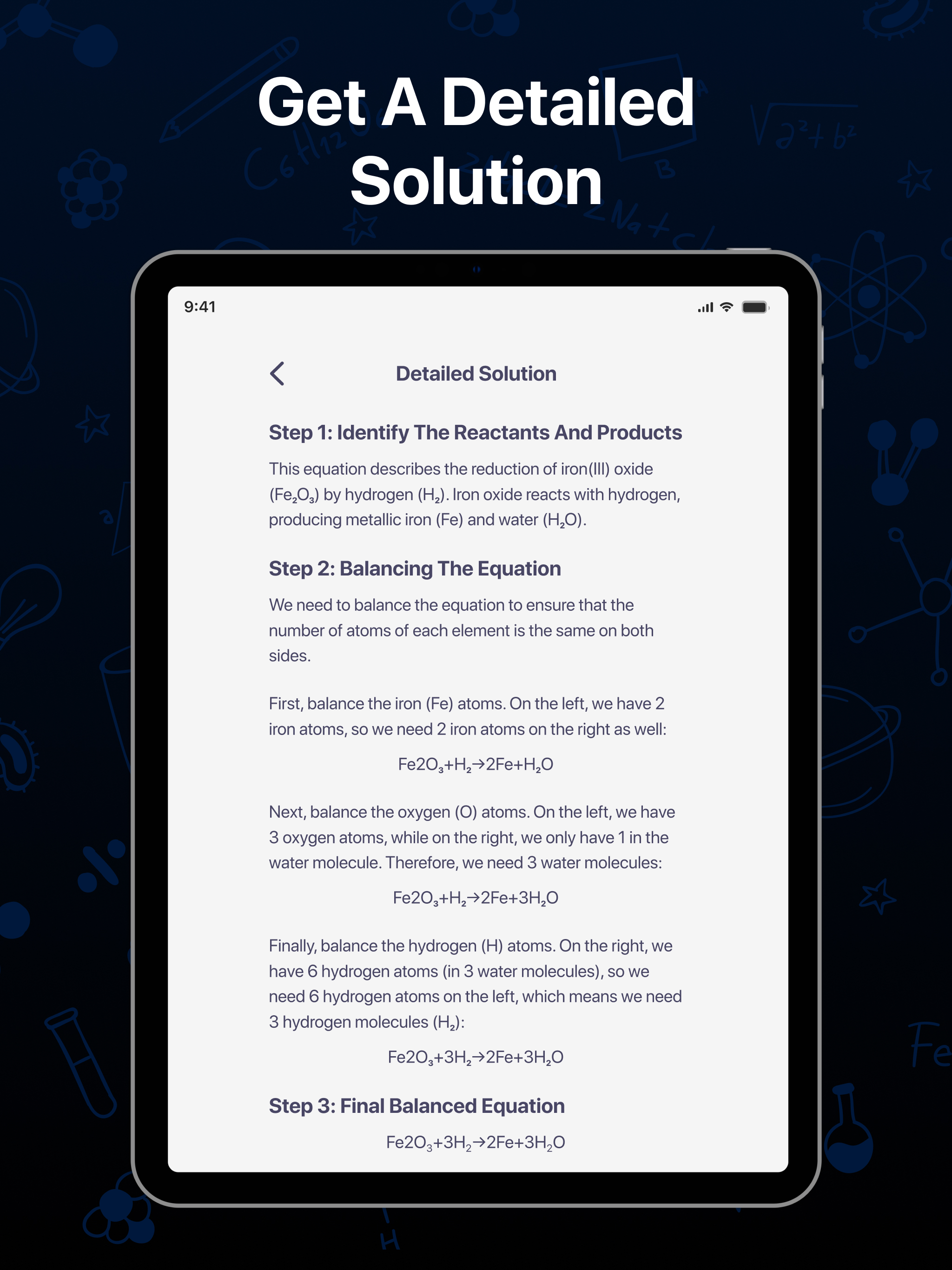 Chemistry Solver: Chem Answer