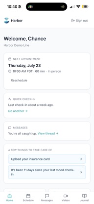 Harbor Patient Portal screenshot 1