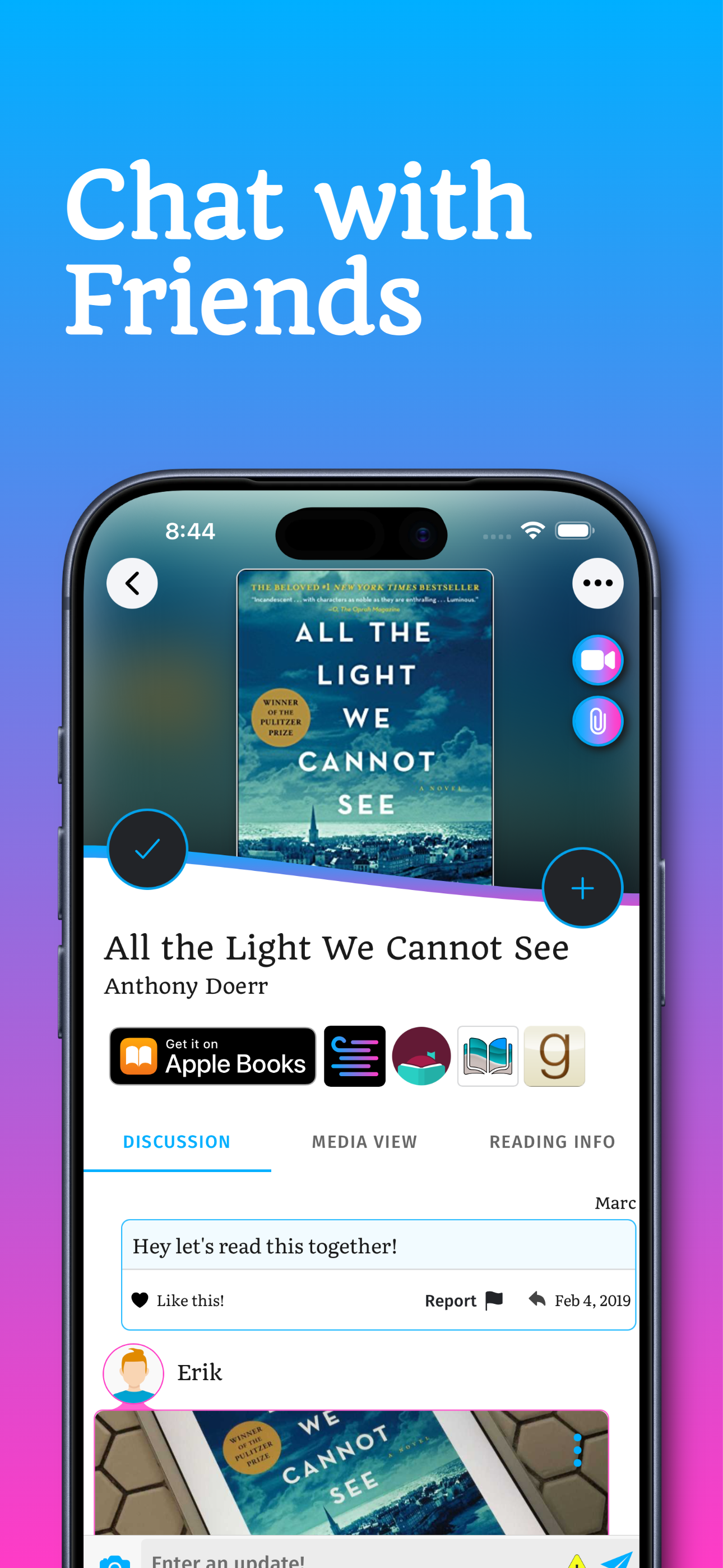 Bookship: a virtual book club