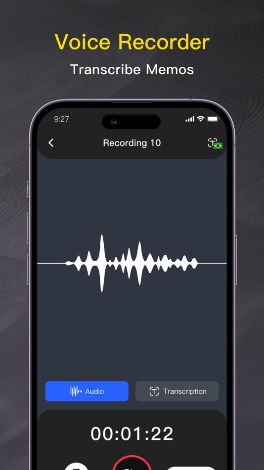 #1. Ai Voice Recorder - Transcribe (iOS) 由: 怀海 顾