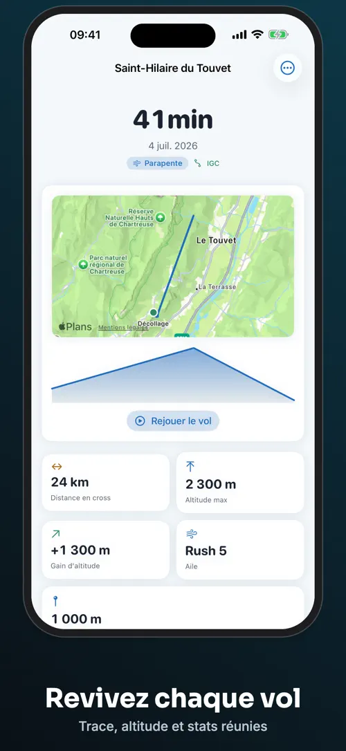 XC Log sur iPhone : capture d’écran 3 sur 6