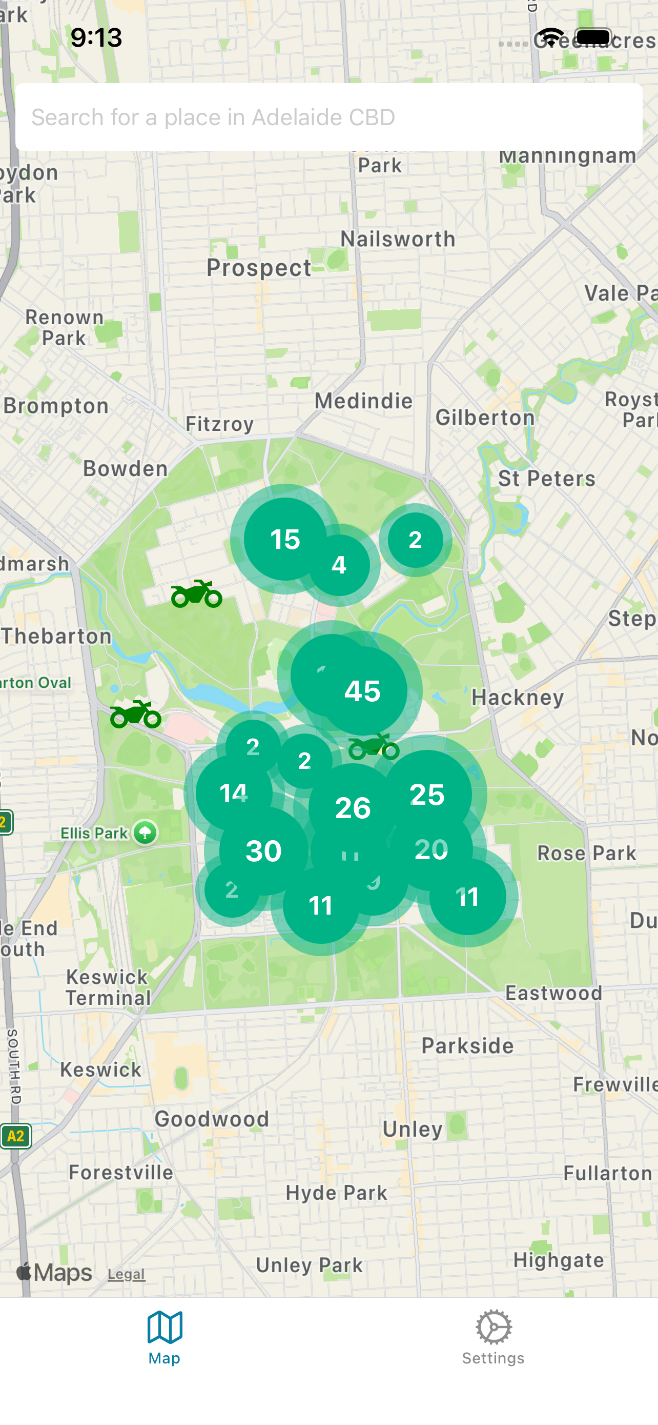 Adelaide Motorcycle Parking