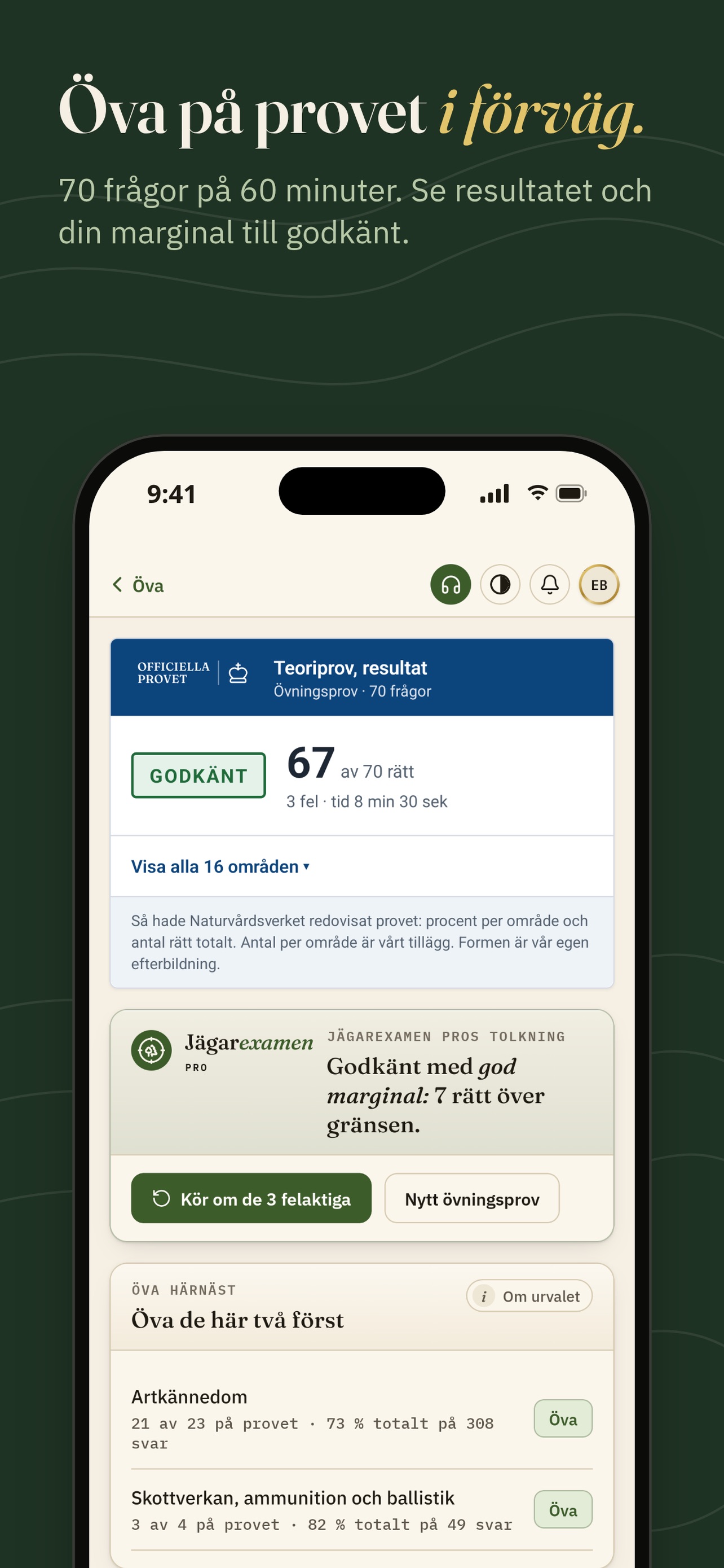 Screenshot 3 of Jägarexamen Pro