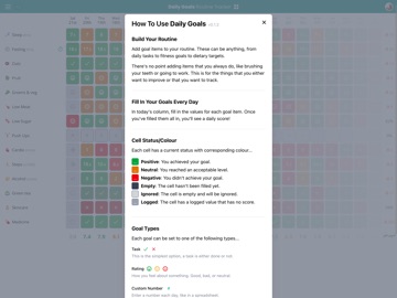 Daily Goals: Routine Tracker iPad screenshot