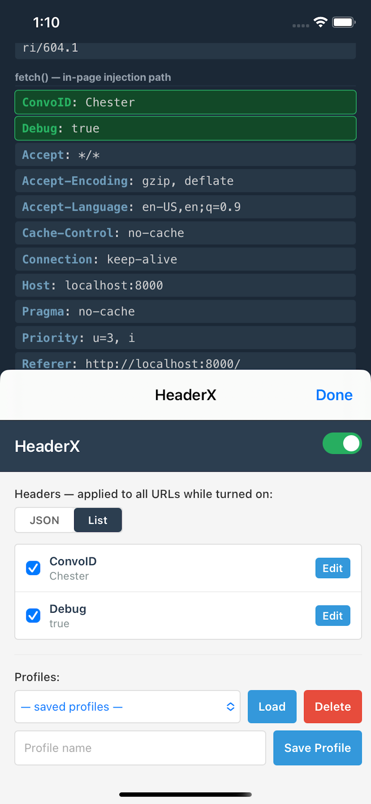 HeaderX screenshot 5