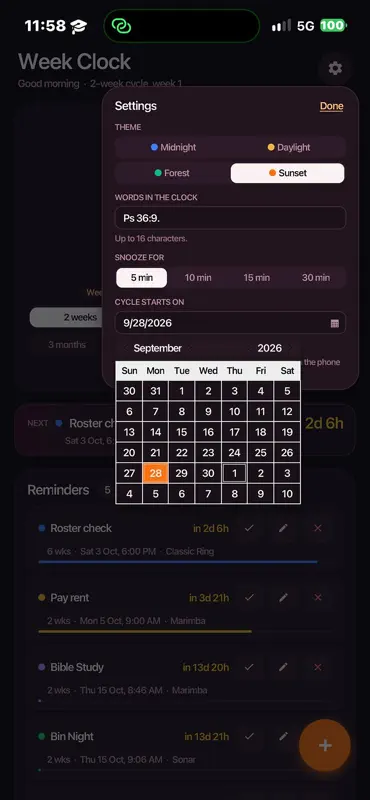 Week Clock screenshot 5 of 5