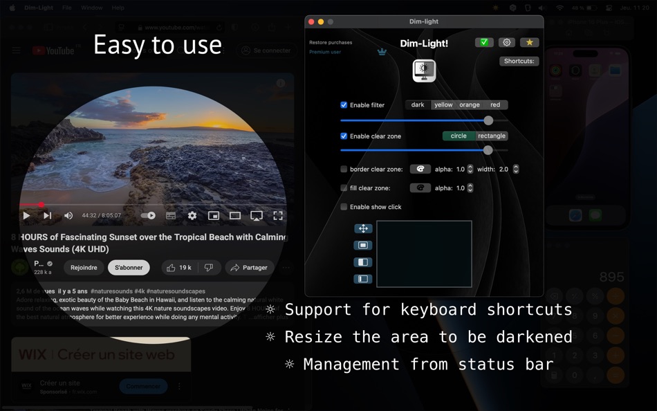 #2. Dim-Light (macOS) 由: Dylan Zaoui