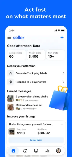 Seller, a Facebook app screenshot 1
