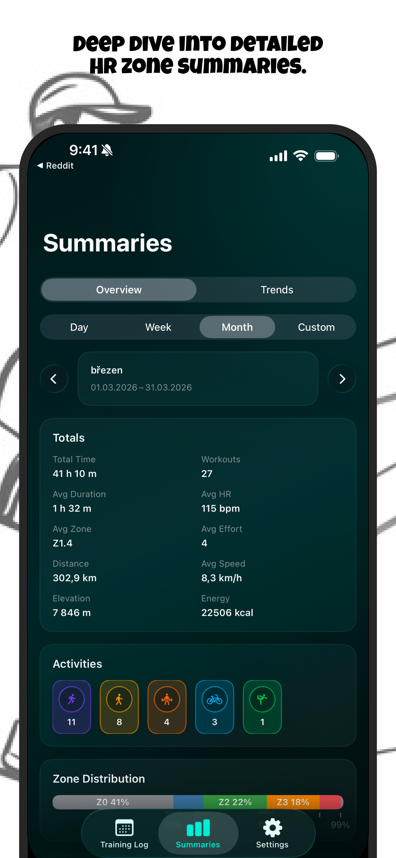 Zone Training Log screenshot 3