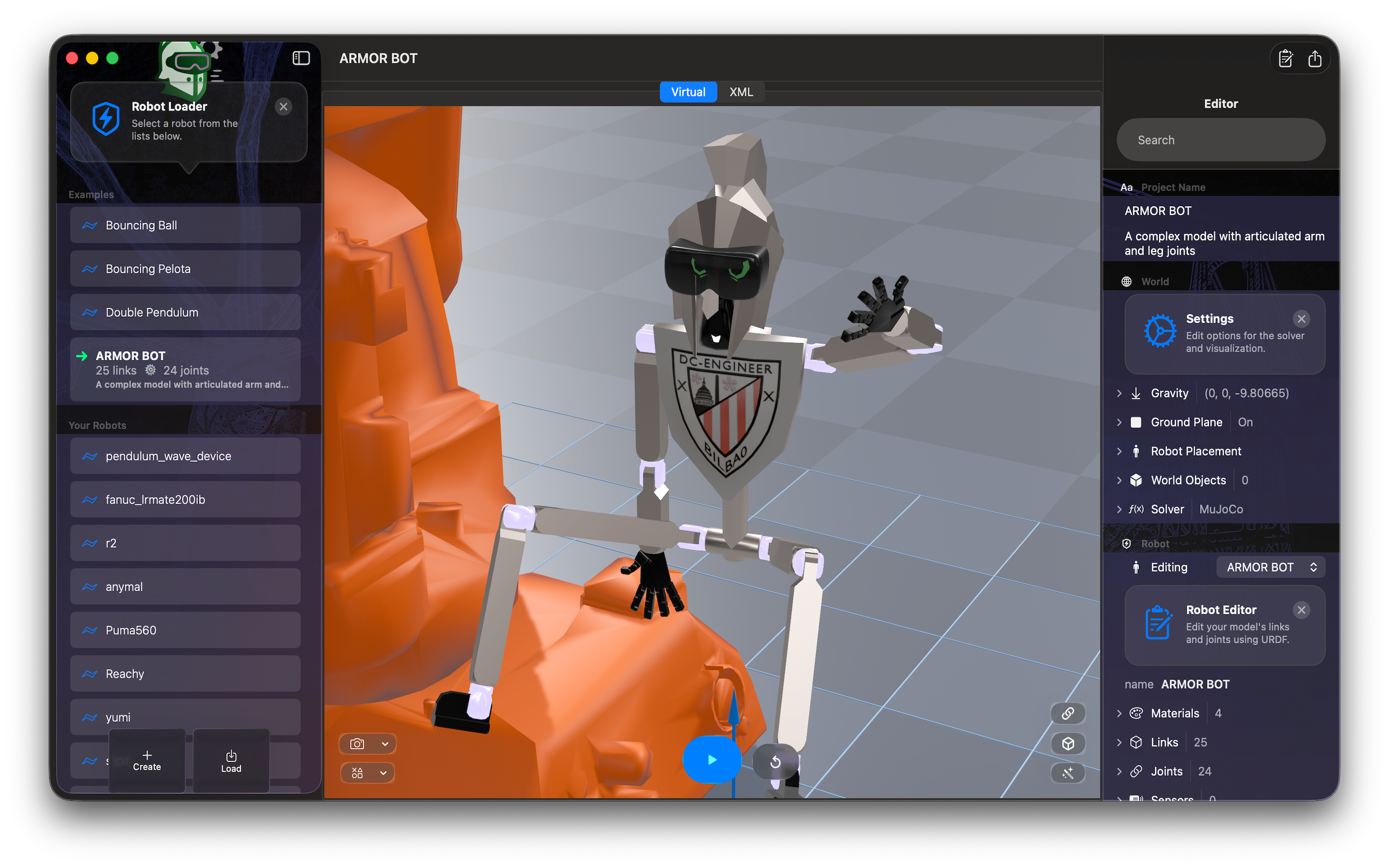 ARMOR: MuJoCo Robot Simulator screenshot 13