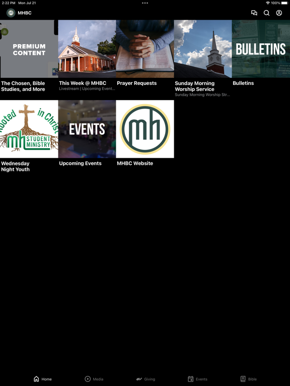 Mount Harmony Baptist Church iPad screenshot 1 - Education app