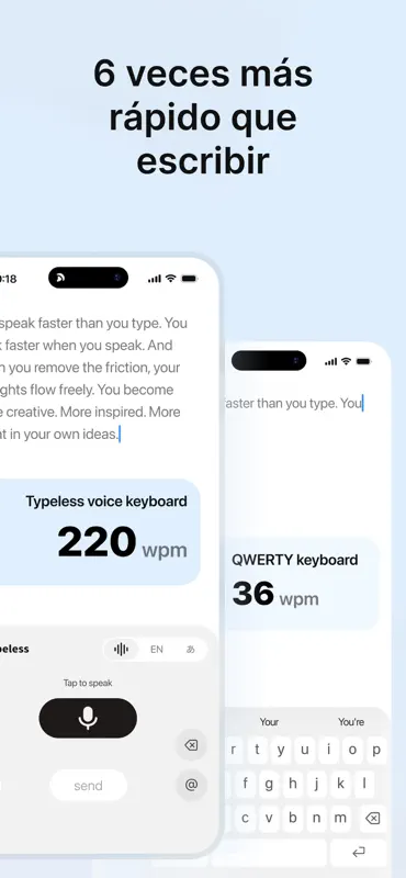 Typeless: Teclado de voz IA screenshot 2 of 8