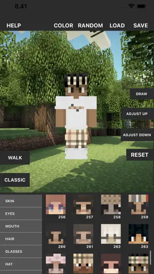 Capture d'écran de Custom Skin Creator sur iPhone 5