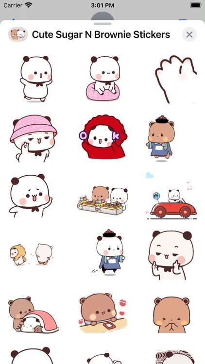 Cute Sugar N Brownie Stickers