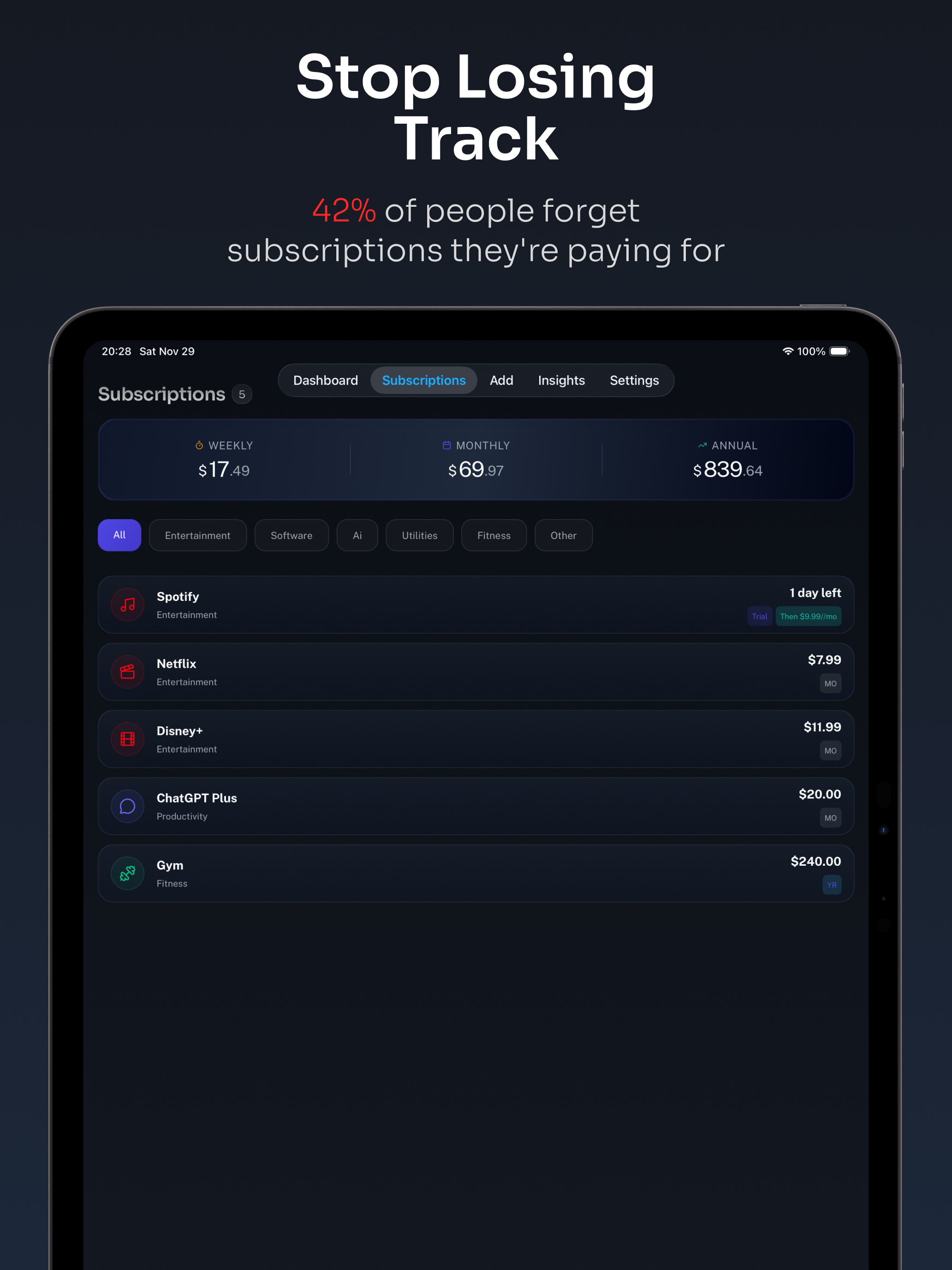 Subby - Subscription Manager
