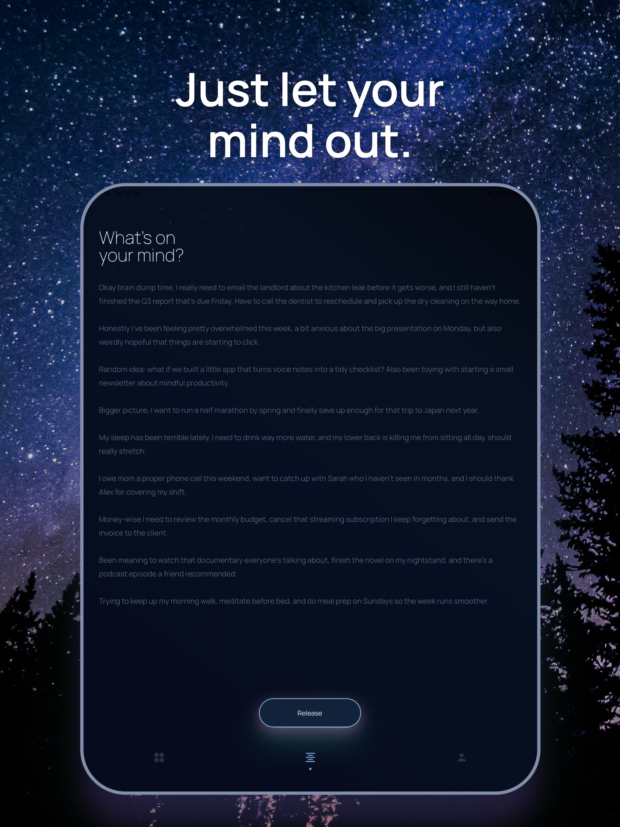 QuietHead: Brain Dump Journal screenshot 7