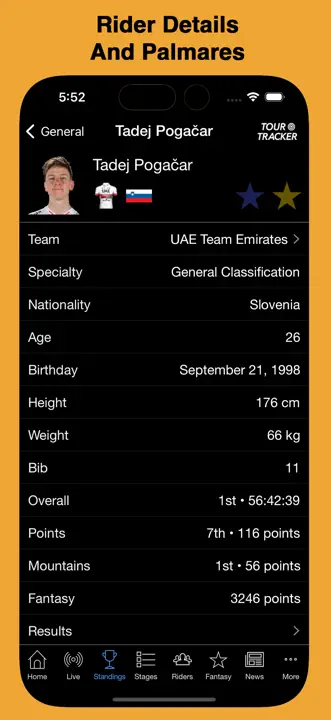 Tour Tracker Pro Cycling: Screenshot 7 von 10
