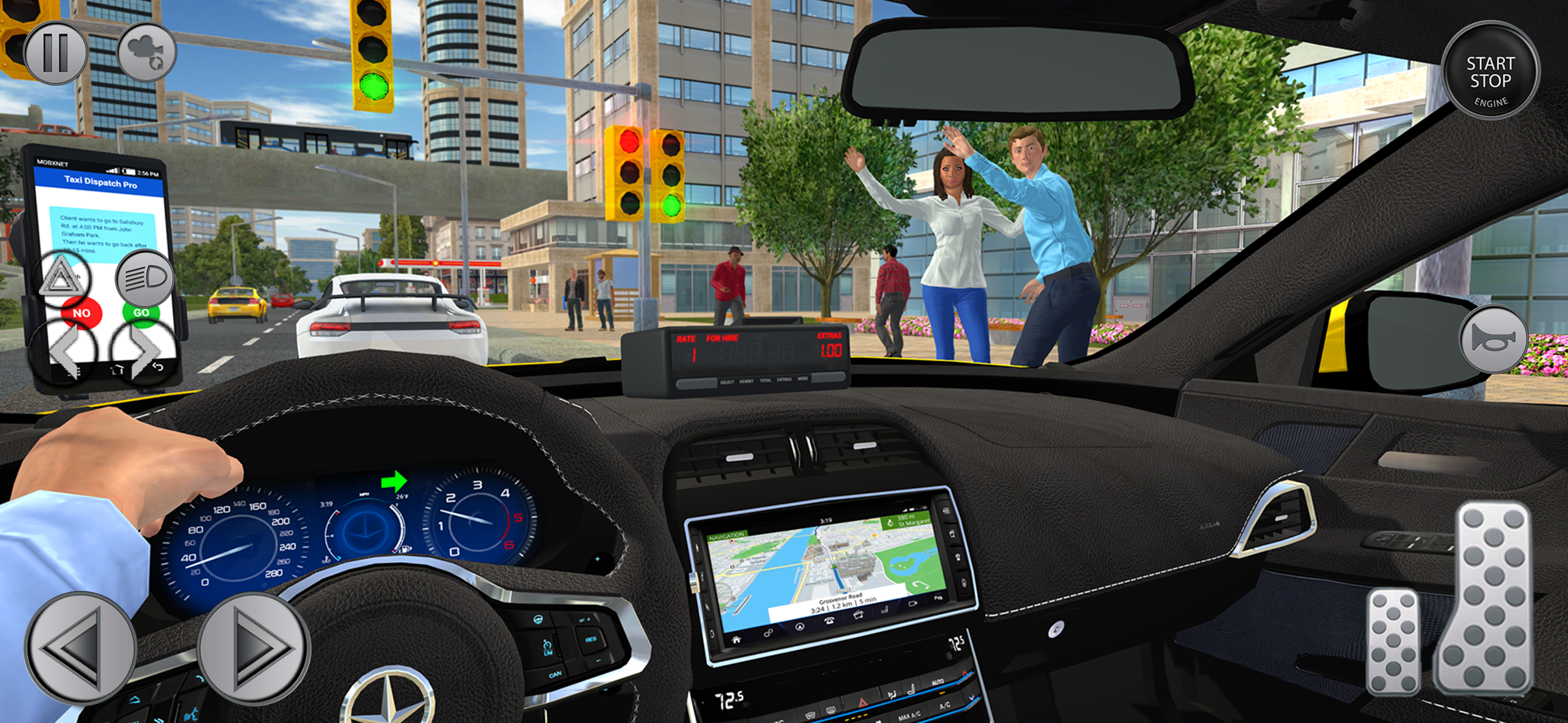 Grab City Taxi: Car Games 3D