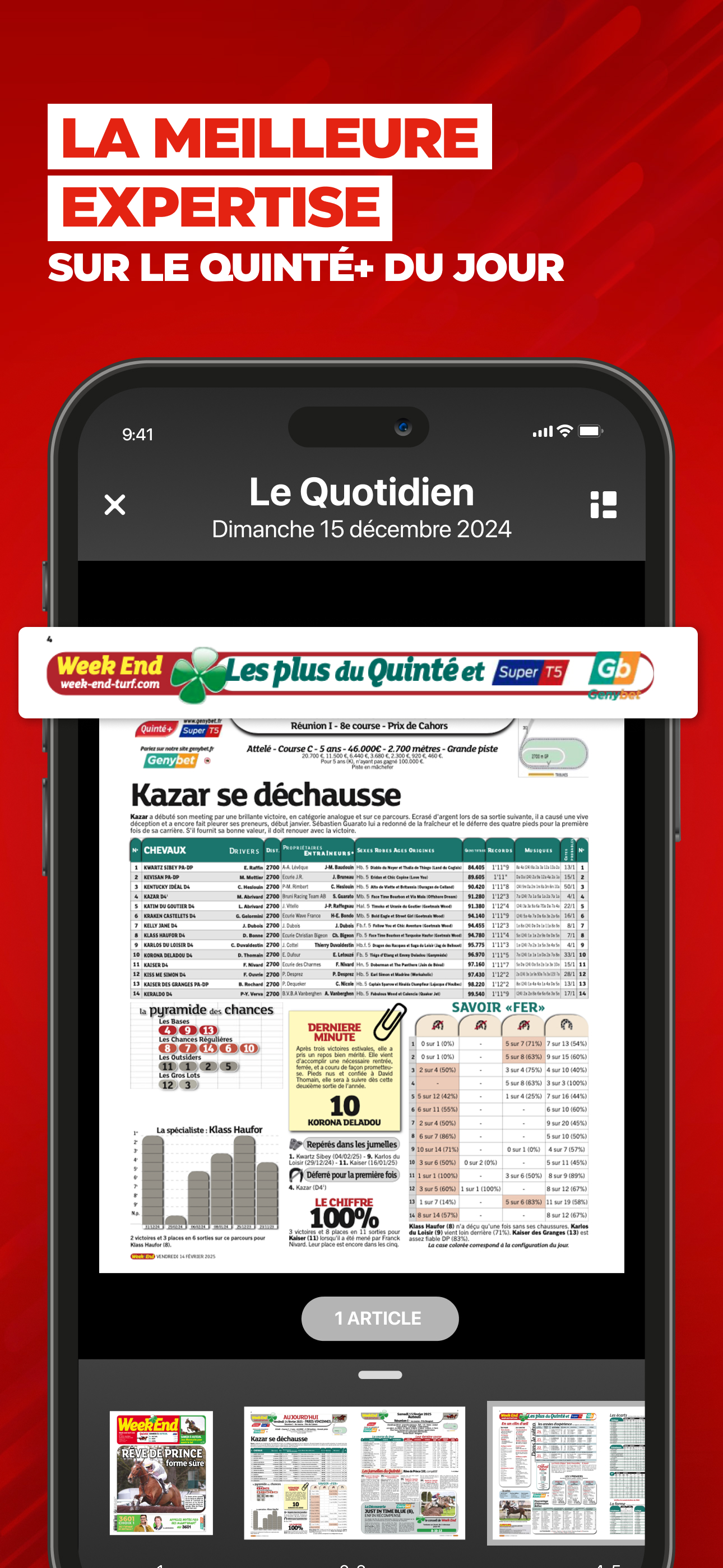 Week End : pronostics quinté