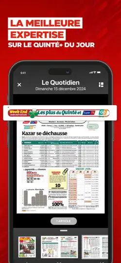Capture d'écran de Week End : Pronostics Quinté sur iPhone 5