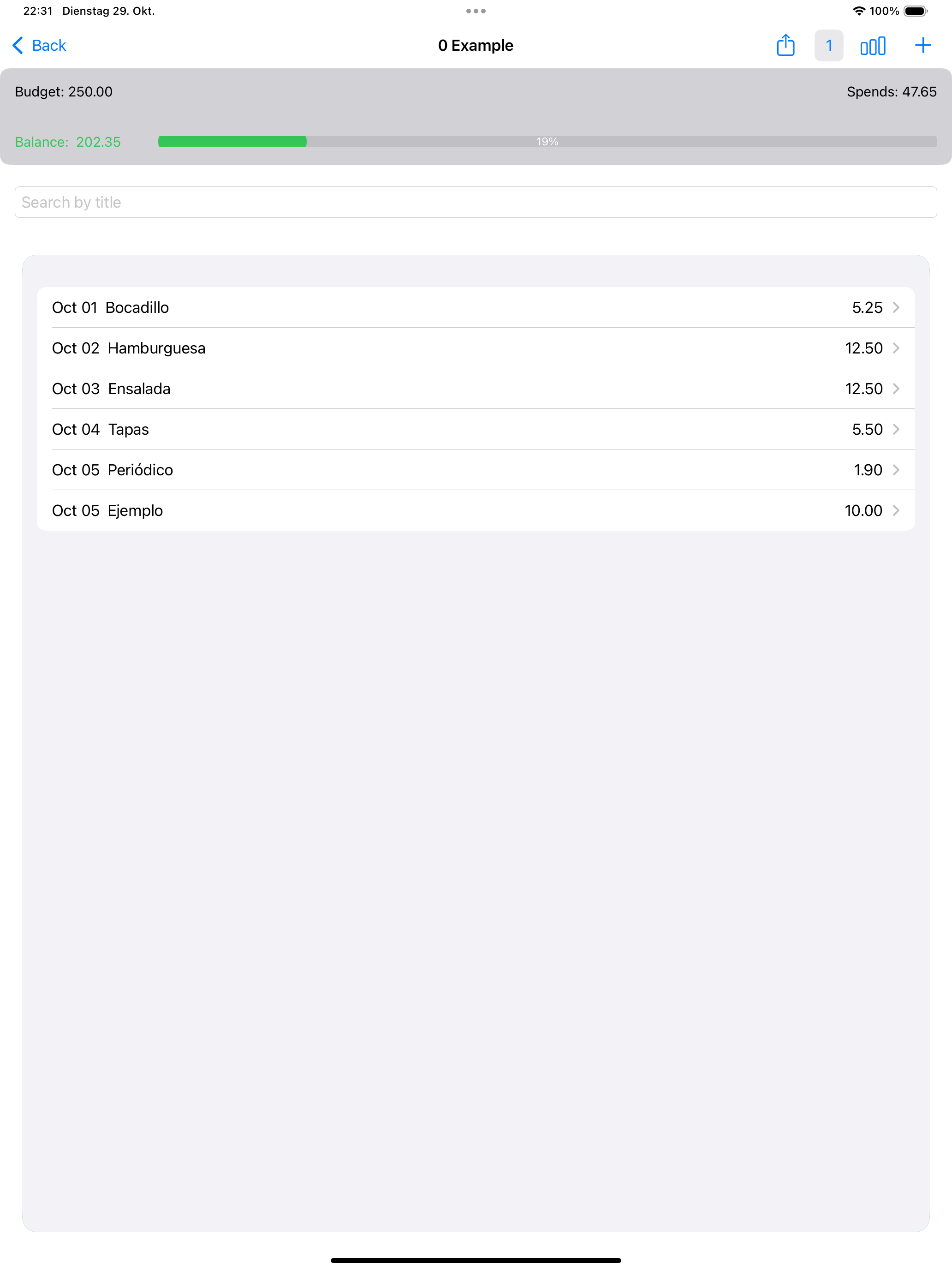 My Cash Spendings