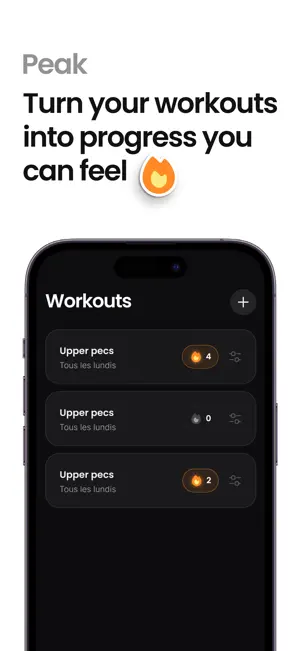 Peak - Workout tracker screenshot 1