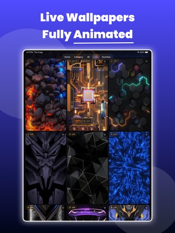 HD 4K Live Wallpapers iPad screenshot
