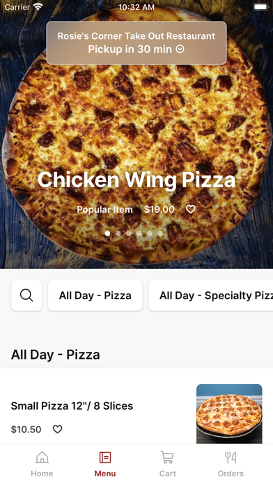 Rosie's Corner Takeout iPhone screenshot 2 - Food & Drink app