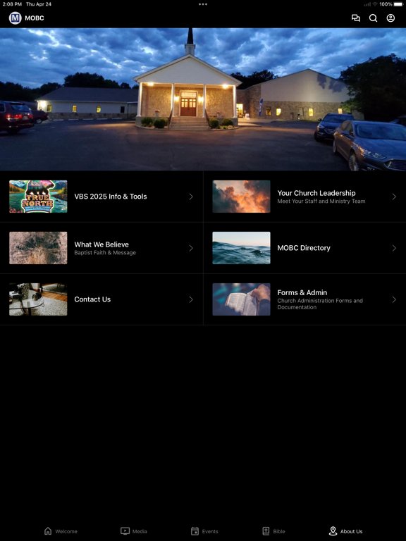 Mt Olivet Baptist iPad screenshot 4 - Education app