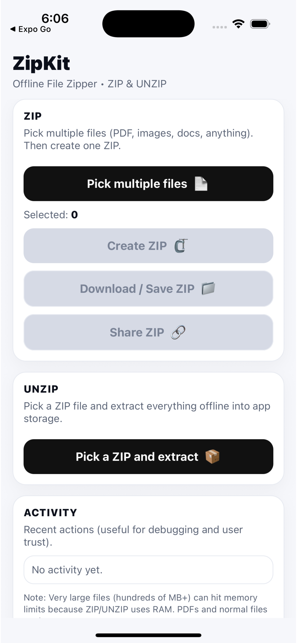 ZipKit: Offline File Zipper