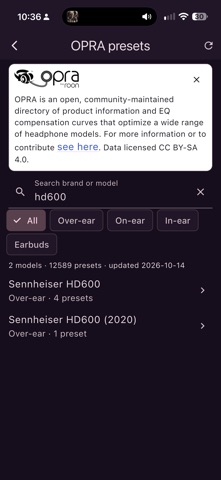 Pragmatic Audio PEQ app screenshot 3