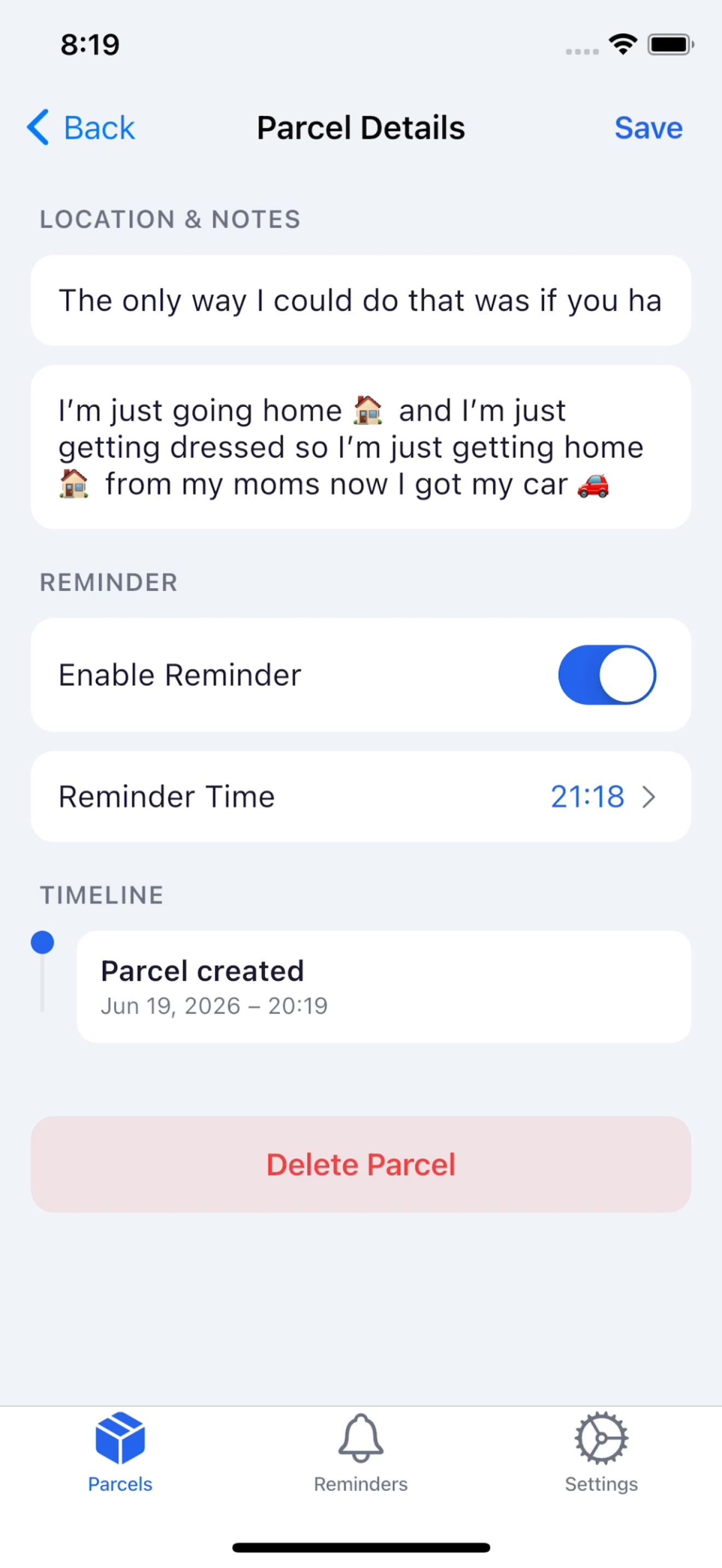 ParcelLog Tracker screenshot 3