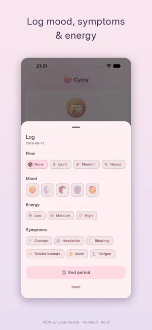 Cycly: Period Tracker screenshot 2