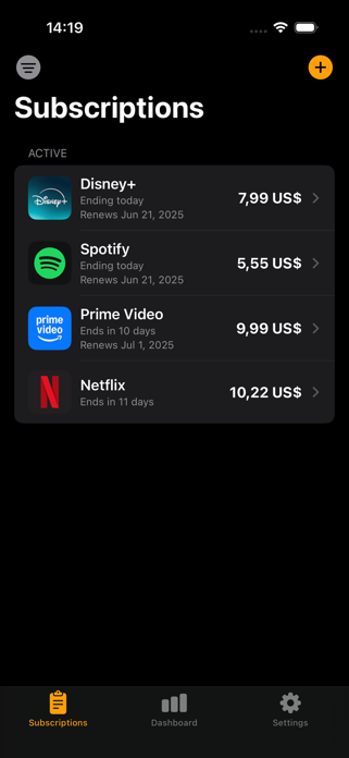 SubBuddy: Smart Subscriptions Screenshot 2 of 8