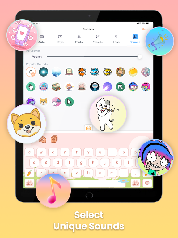 Neon LED Keyboard: Cute Themes iPad screenshot 5 - Utilities app