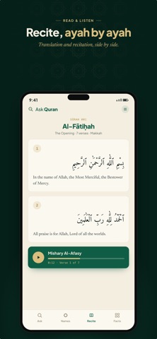 Ask Quran -  Search & Recite Screenshot 1 of 3