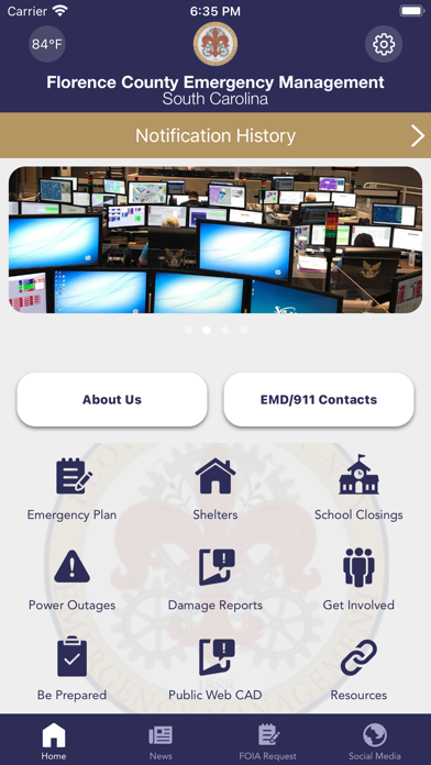 Florence County EMD/911 Screenshot