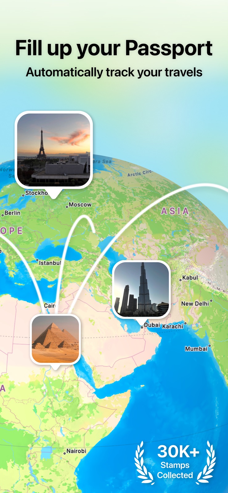 Passport Stamps - Travel Map iphone screenshot 1