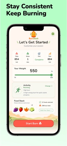 BurnStack - Calorie Burner App Screenshot 8 of 8